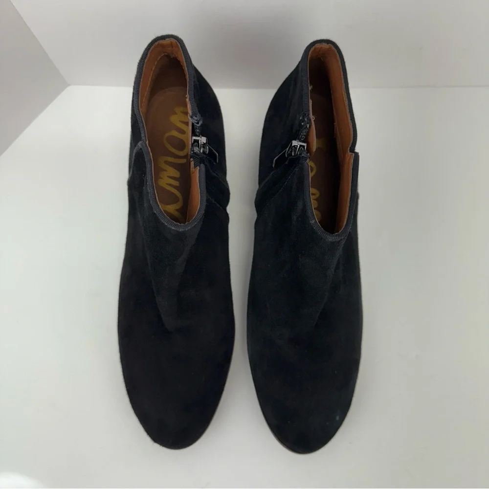 Sam Edelman size 7.5 Women’s Black Suede Leather Ankle Booties Boots
